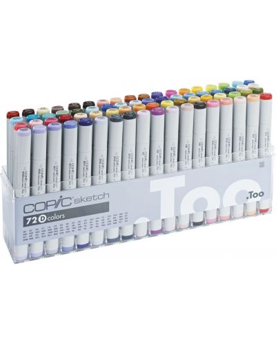 Set de markere Too Copic Sketch - D colors, 72 de culori - 1