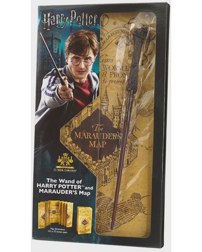 Set replici The Noble Collection Movies: Harry Potter - Marauder's Map & Harry Potter's Wand - 2