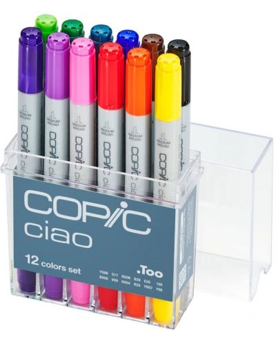 Set de markere Too Copic Ciao - Tonuri de bază, 12 culori - 1