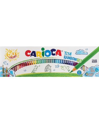 Set creioane colorate Carioca Tita Rainbow - 50 culori - 1