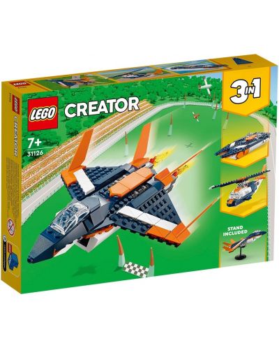 Constructor 3 în 1 LEGO Creator - Avion supersonic (31126)	 - 1