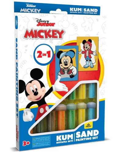 Set de colorat cu nisip Red Castle - Mickey Junior - 1