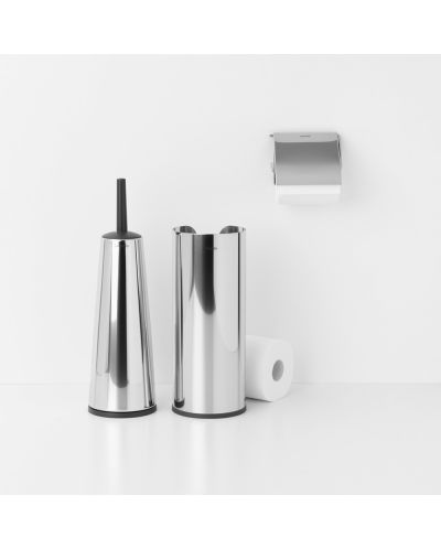 Set de 3 accesorii pentru toaletă Brabantia - ReNew, Brilliant Steel - 3