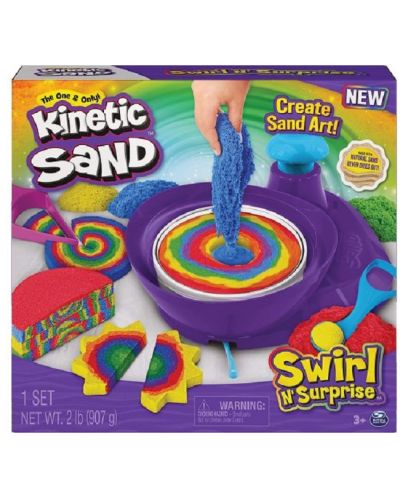 Set de nisip cinetic Spin Master Kinetic Sand Set - Swirl N'Surprise  - 1
