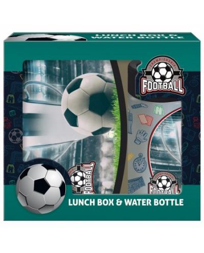 Derform Football 18 set de sticlă și cutie pentru alimente - 1