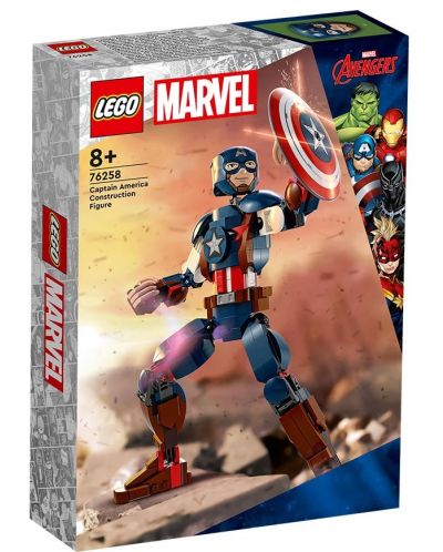 LEGO Marvel Super Heroes Builder - Figurină de clădire Captain America(76258) - 1