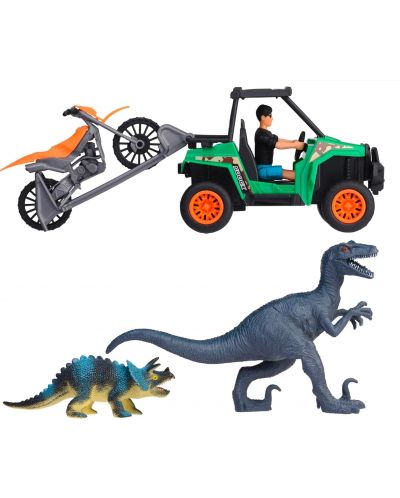 Set Dickie Toys - 2 vehicule și 2 dinozauri - 3