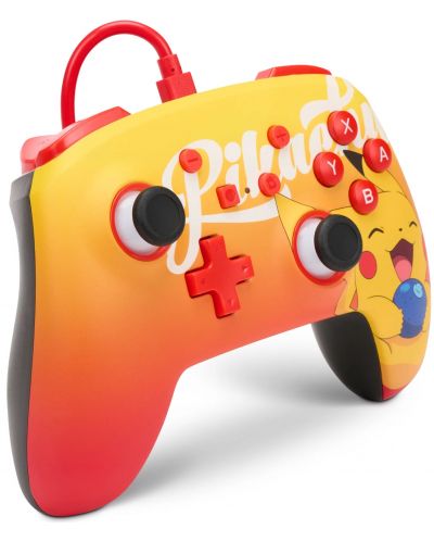 Controller PowerA - Enhanced, cu fir, pentru Nintendo Switch, Pokemon: Oran Berry Pikachu - 2