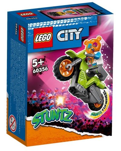 Constructor Lego City - Stuntz, motocicletă cascadorie cu urs (60356) - 1