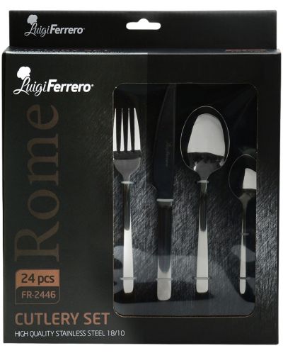 Set de 24 tacâmuri Luigi Ferrero - Roma FR-2446, argintiu - 2