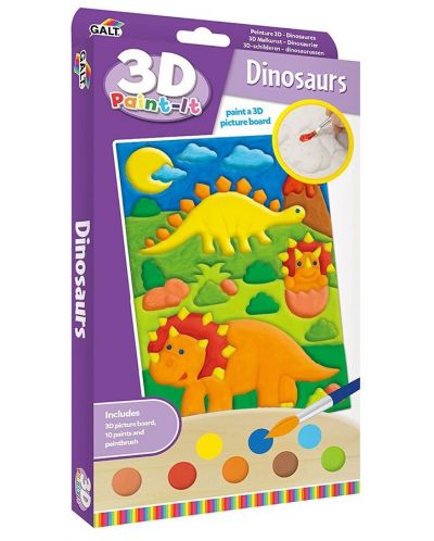 Set de colorat Galt - Imagine de colorat în relief, dinozauri - 1