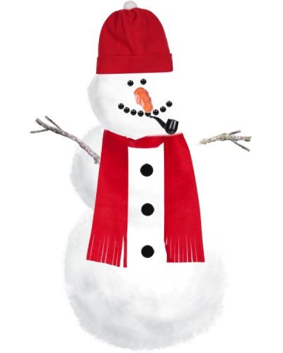 Set de accesorii pentru omul de zăpadă GT - cu pălărie roșie - 2