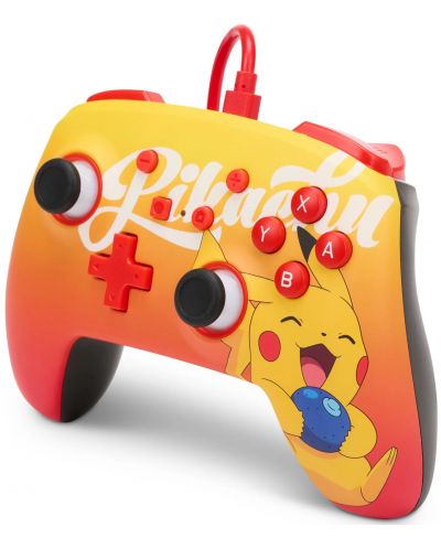 Controller PowerA - Enhanced, cu fir, pentru Nintendo Switch, Pokemon: Oran Berry Pikachu - 4