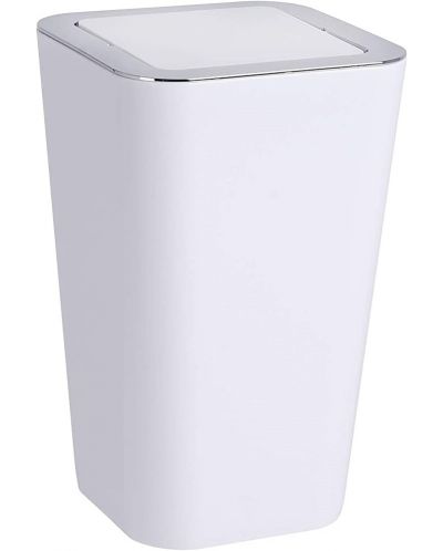 Coș de baie cu capac basculant Wenko - Candy, 6 L, alb - 1