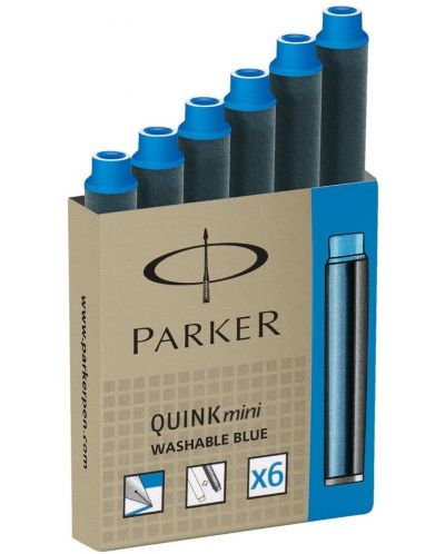 Set rezerve Parker - Z11, pentru stilou, 6 buc., albastre - 1