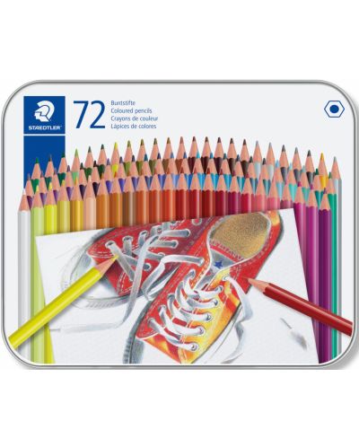 Creioane colorate Staedtler Comic 175 - 72 culori, in cutie metalica - 1