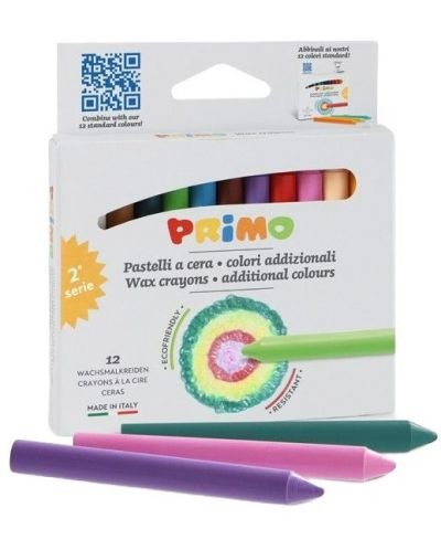 Set de creioane de ceară Primo - 12 culori - 1