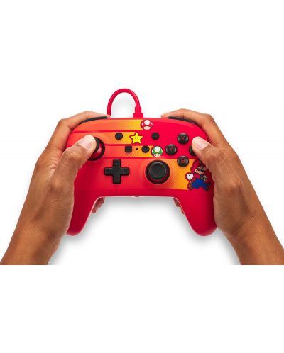 Controller PowerA - Enhanced, cu fir, pentru Nintendo Switch, Speedster Mario - 5