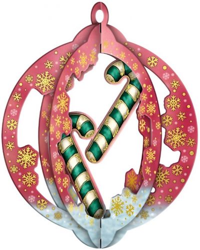 Set decorațiuni de Crăciun 3D Santoro Gorjuss - Mеrry and Bright, Cosy - 3