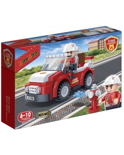 Set de construcții BanBao - Camion de pompieri, 110 piese - 1