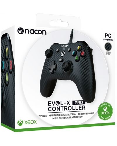 Controller Nacon - EVOL-X Pro, cu fir, Carbon (Xbox One/Series X/S/PC) - 1