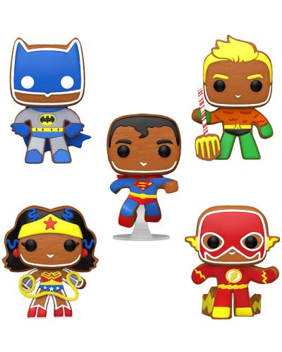 Set figurine Funko POP! DC Comics: DC Super Heroes - Gingerbread Heroes (Special Edition) - 1
