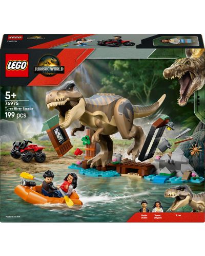 Constructor LEGO Jurassic World -Evadarea pe râu dintr-un Tyrannosaurus rex (76975)