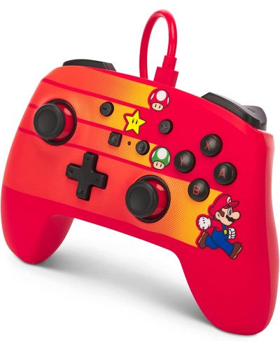 Controller PowerA - Enhanced, cu fir, pentru Nintendo Switch, Speedster Mario - 4