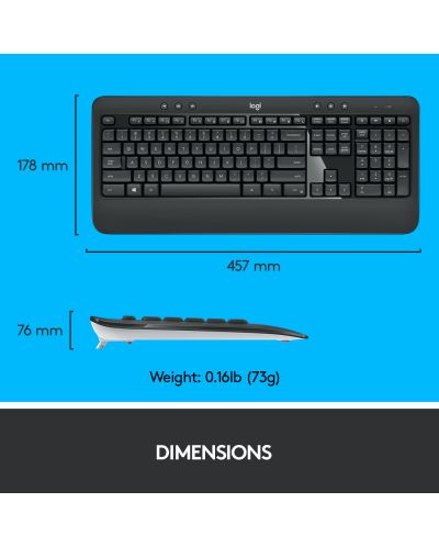 Set tastatura si mouse Logitech MK540 Advanced - wireless - 8