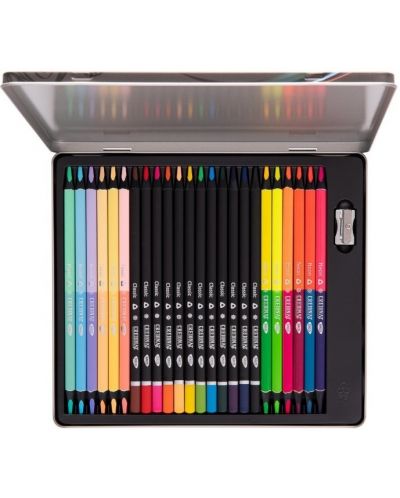 Set de creioane colorate Daco - 36 de culori, cutie metalică - 1