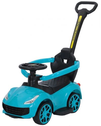 Mașinuța Ocie - Ride-On B Super, cu maner parental, albastru - 1