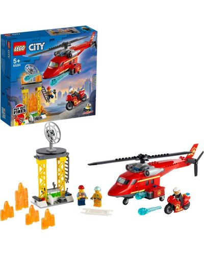 Set de construit Lego City - Elicopter de stingere a incendiilor (60281) - 2