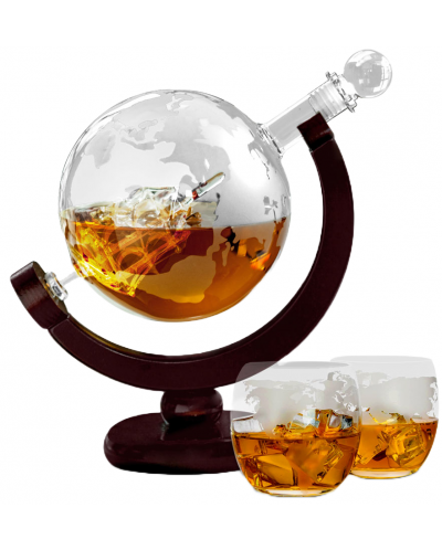 Set pentru whisky Mikamax Globe - cu 2 pahare - 2