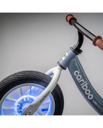 Bicicletă de echilibru Cariboo - LEDventure, albastru/maro - 6