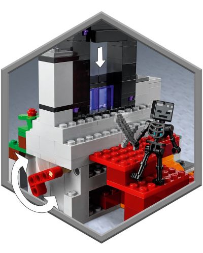 Set de construit Lego Minecraft - Portalul distrus (21172) - 3
