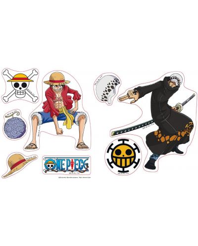 Set de autocolante ABYstyle Animation: One Piece - Luffy & Law - 1