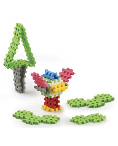 Set de construcite cu mini blocuri de vafe Mario Inex, 35 piese - 1