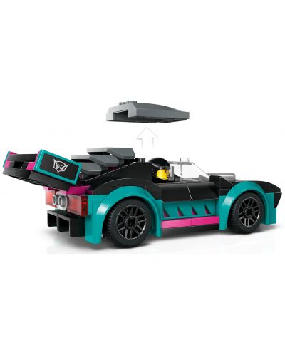 Constructor LEGO City - Mașină de curse și camion de transport auto (60406) - 5