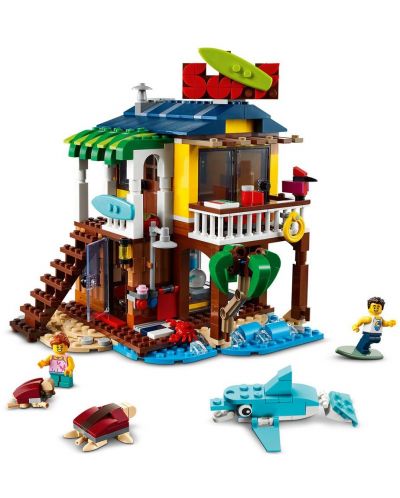 Set de construit Lego Creator - Casa pe plaja, pentru surf (31118) - 7