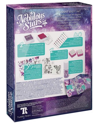Nebulous Stars Creative Kit - Vopsele de corp și de unghii și tatuaje cu sclipici, Nebulia - 2