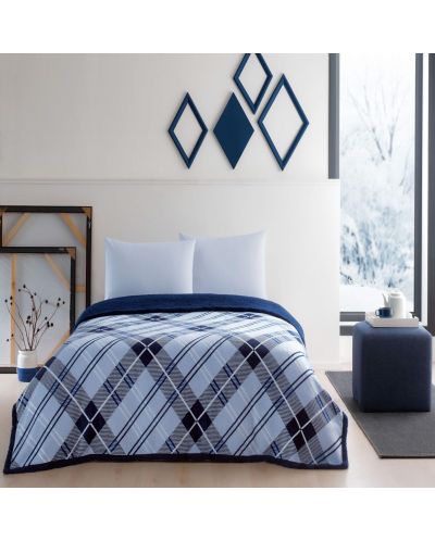 Set dormitor cu pătură TAC - Rialta, albastru - 1