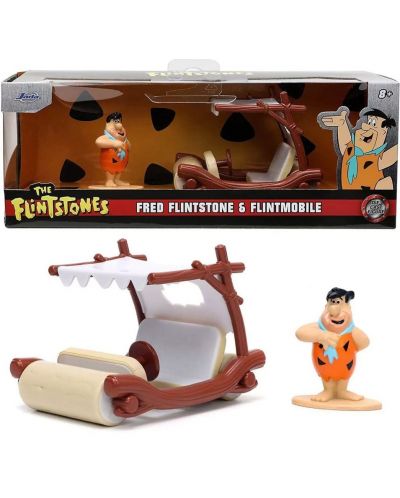 Set Jada Toys - Mașină și figurină, Familie Flintstone, 1:32 - 1