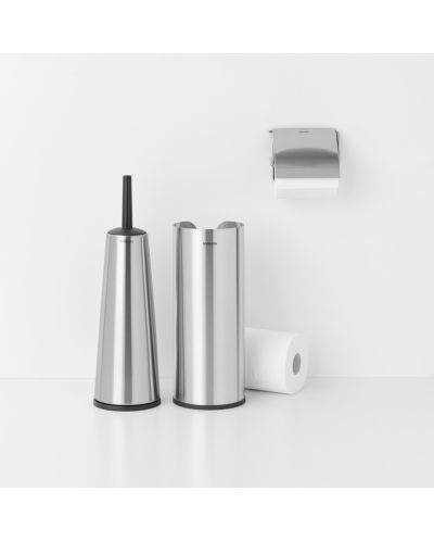 Set de 3 accesorii pentru toaletă Brabantia - ReNew, Matt Steel - 6