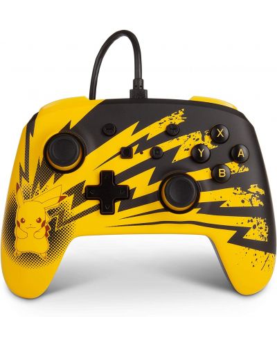 Controller PowerA - Enhanced, cu fir, pentru Nintendo Switch, Pokémon: Pikachu Lightning - 1