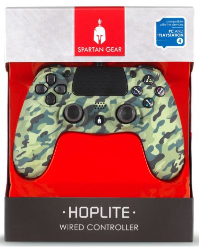 Controller Spartan Gear - Hoplite, pentru PC/PS4, cu fir, green camo - 3