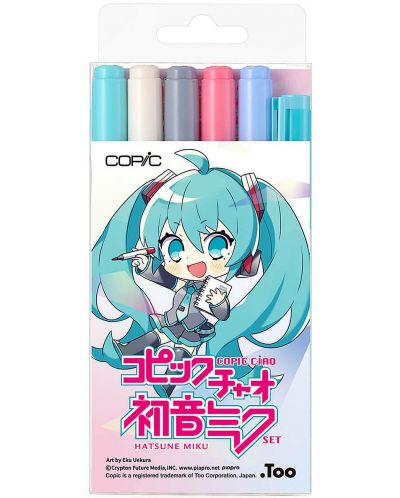 Copic Ciao - Set de markere Hatsune Miku, culori solide, 5+1 - 1
