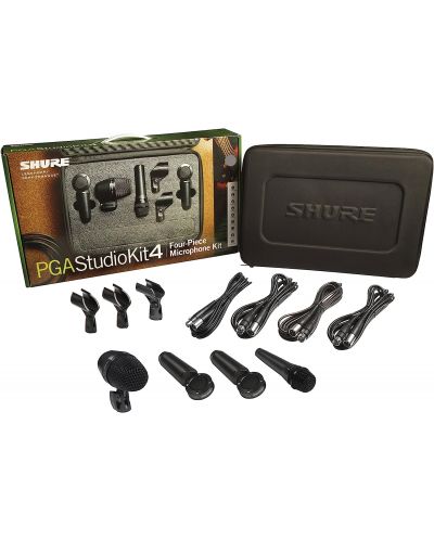 Set de microfoane pentru instrumente Shure - PGASTUDIOKIT4, negru - 1