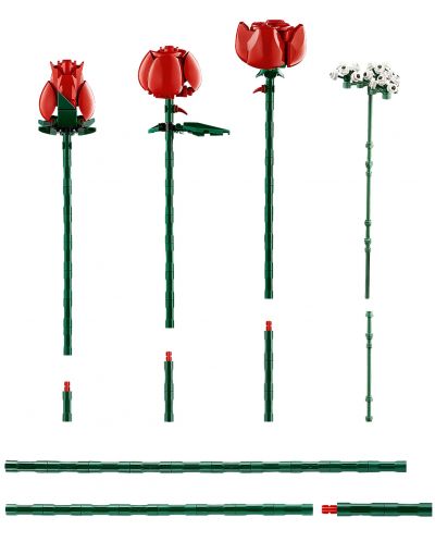 Constructor LEGO Icons Botanical - Buchet de trandafiri (10328) - 4
