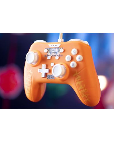 Controler Konix pentru Nintendo Switch/PC, cu fir, Naruto, portocaliu - 5
