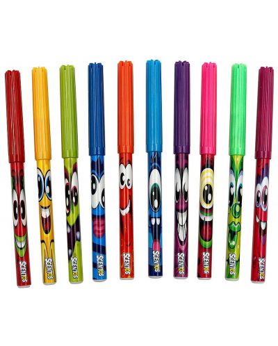 Set de 10 stilouri de pâslă parfumate Scentos - Bright Colors  - 3